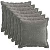 vidaXL Housse de coussin 6 pc HOUTEN Gris fonc&eacute; 50 x 50 cm