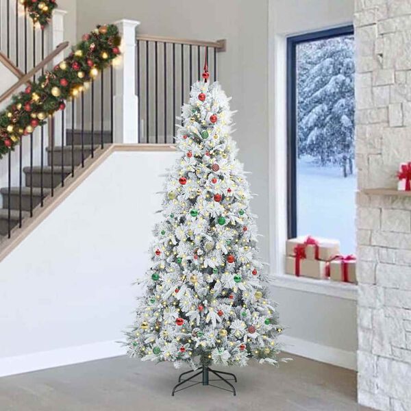 vidaXL Sapin de No&euml;l Artificiel &agrave; Branches Articul&eacute;es Blanc 240 cm