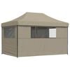vidaXL Tente de f&ecirc;te Taupe 279 x 410 x 315 cm Tissu Oxford