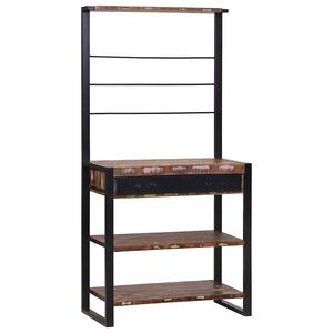 vidaXL Étagère de cuisine Multicolore et noir 80 x 40 x 160 cm