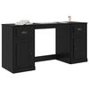 vidaXL Bureau avec armoire avec tiroir Ch&ecirc;ne noir 154,5 x 50 x 75 cm
