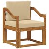 vidaXL Canap&eacute; d&rsquo;ext&eacute;rieur Bois d'acacia massif et polyester Naturel