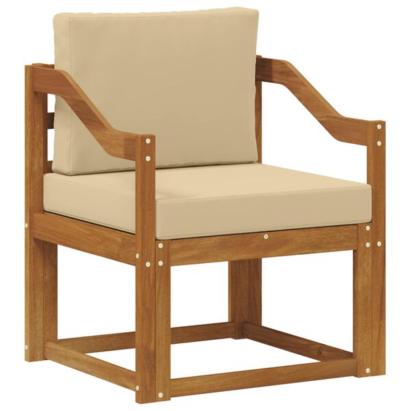 vidaXL Canap&eacute; d&rsquo;ext&eacute;rieur Bois d'acacia massif et polyester Naturel