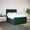 vidaXL Sommier &agrave; lattes de lit et matelas Vert fonc&eacute; 140x190cm Velours