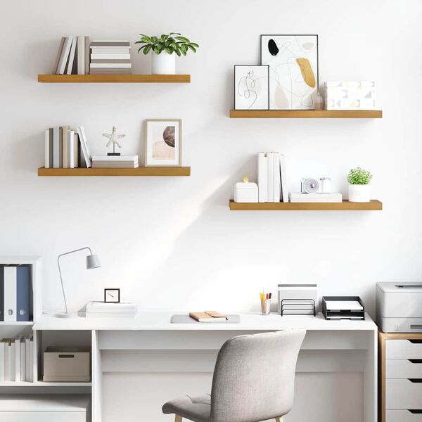 vidaXL &Eacute;tag&egrave;re Murale 4 pcs Beige 90 x 23,5 x 4 cm Bois d'ing&eacute;nierie