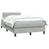 vidaXL Sommier &agrave; lattes de lit et matelas gris clair 120x210cm velours