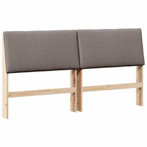 vidaXL T&ecirc;te de lit capitonn&eacute;e Taupe 200 cm Pin massif
