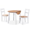 vidaXL Ensemble de salle &agrave; manger 3 pcs MDF et h&eacute;v&eacute;a Blanc