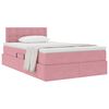 vidaXL Lit de Rangement avec matelas Rose 120 x 200 cm Velours