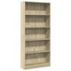 vidaXL Biblioth&egrave;que Ch&ecirc;ne Sonoma 80x24x176 cm Bois d'ing&eacute;nierie