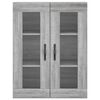 vidaXL Buffet haut Sonoma gris 69,5x34x180 cm Bois d'ing&eacute;nierie