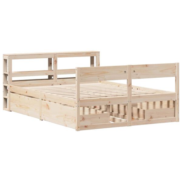 vidaXL Cadre de lit sans matelas 140x200 cm bois massif de pin