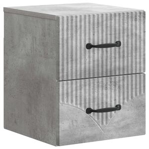 vidaXL Cabinet de chevet mural Gris b&eacute;ton 34,5 x 33 x 40 cm