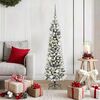 vidaXL Sapin de Noël artificiel Blanc 150 cm PVC, métal et plastique