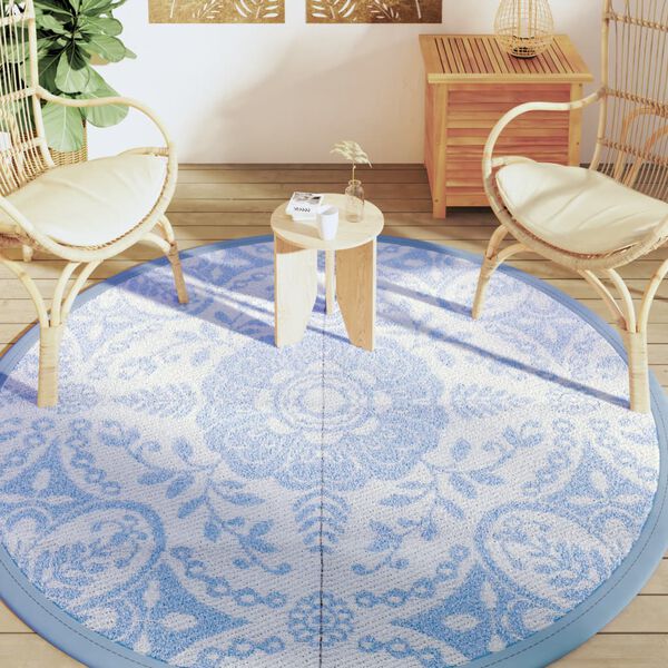 vidaXL Tapis d'ext&eacute;rieur ARAKIL bleu azur&eacute; &Oslash;200 cm PP