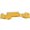 vidaXL Ensemble de canap&eacute;s 4 pcs coussins d&eacute;coratifs et coussins Jaune