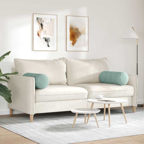 vidaXL Coussins d'accent 2 pcs Vert Mer &Oslash; 25 x 70 cm