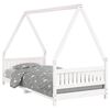 vidaXL Cadre de lit pour enfants blanc 90x200 cm bois de pin massif