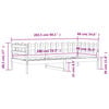 vidaXL Lit de jour sans matelas 80x200 cm bois de pin massif