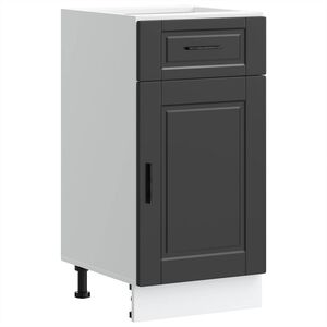 vidaXL Armoire de cuisine Porto noir bois d'ing&eacute;nierie