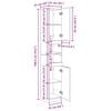 vidaXL Armoire de bain ch&ecirc;ne artisanal 32x34x188,5cm bois d'ing&eacute;nierie