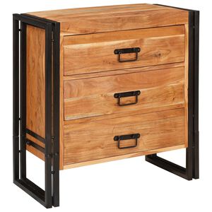 vidaXL Buffet avec tiroir Marron 66 x 33 x 70 cm Bois d'Acacia Massif