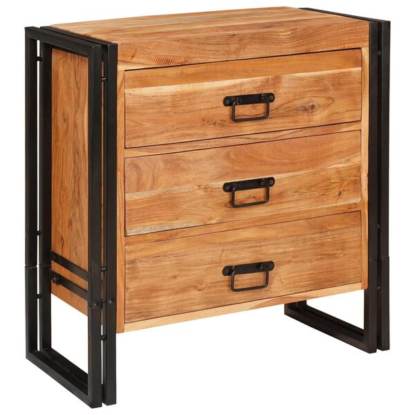 vidaXL Buffet avec tiroir Marron 66 x 33 x 70 cm Bois d'Acacia Massif