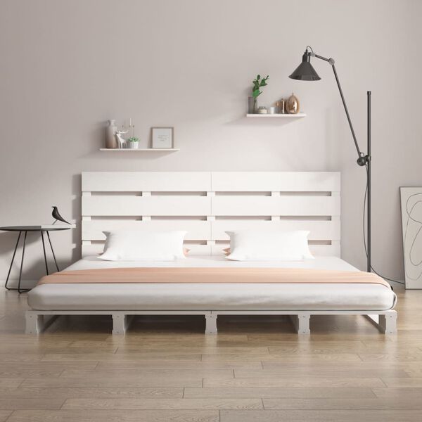 vidaXL Cadre de lit sans matelas blanc 180x200 cm bois massif de pin