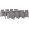 vidaXL Ensemble de salle &agrave; manger pour jardin 9 pcs Blanc