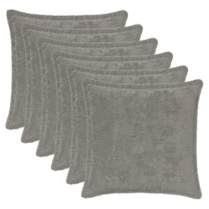 vidaXL Housse de coussin 6 pc HOUTEN Gris clair 30 x 30 cm