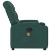 vidaXL Fauteuil de massage inclinable Vert fonc&eacute; Tissu