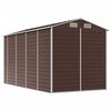vidaXL Abri de jardin marron 191 x 385 x 198 cm en acier galvanisé