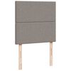 vidaXL Sommier &agrave; lattes de lit avec matelas Taupe 100x200 cm Tissu