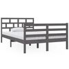 vidaXL Cadre de lit sans matelas gris bois massif