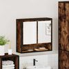 vidaXL Armoire &agrave; miroir de salle de bain ch&ecirc;ne fum&eacute; bois d&rsquo;ing&eacute;nierie