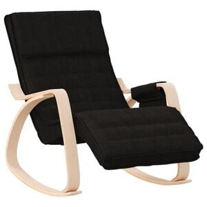 vidaXL Chaise &agrave; bascule Noir Tissu