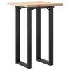 vidaXL Table &agrave; manger cadre en O 50x50x75,5cm bois de pin massif acier