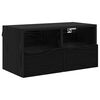 vidaXL Meubles TV muraux 2 pcs Ch&ecirc;ne noir 60 x 30 x 30 cm