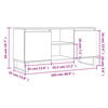 vidaXL Meuble TV chêne sonoma 104x35x50 cm bois d'ingénierie
