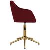 vidaXL Chaise pivotante de salle &agrave; manger Rouge bordeaux Velours