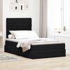 vidaXL Lit avec rangement et matelas Noir 120 x 190 cm Velours