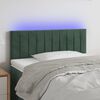vidaXL T&ecirc;te de lit &agrave; LED Vert fonc&eacute; 90x5x78/88 cm Velours