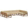 vidaXL Ensemble de canap&eacute;s d'ext&eacute;rieur 9 pcs Naturel et Beige