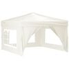 vidaXL Tente de r&eacute;ception pliable avec parois Cr&egrave;me 3x3 m