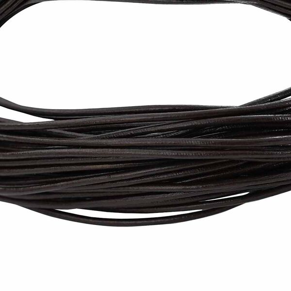 vidaXL Corde en Cuir Marron foncé Ø1 mm x 10 m Cuir