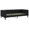 vidaXL Lit de jour avec gigogne et matelas noir 90x190 cm tissu