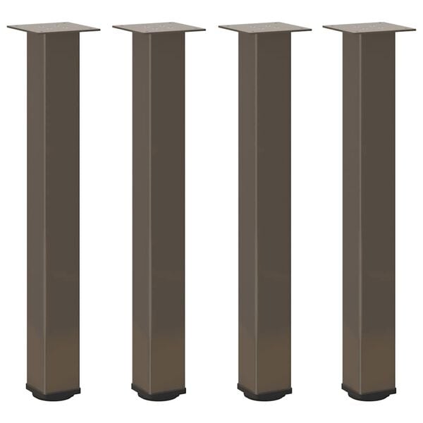 vidaXL Pieds de table console 4 pi&egrave;ces Acier naturel 72-74 cm Acier