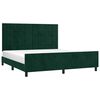 vidaXL Cadre de lit sans matelas vert fonc&eacute; 160x200 cm velours
