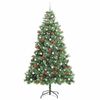 vidaXL Sapin de No&euml;l artificiel Vert 240 cm PVC et m&eacute;tal
