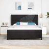 vidaXL Lit &agrave; ressorts avec matelas Noir 200 x 180 cm Velours